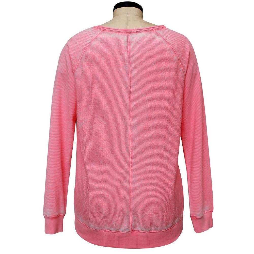 GREEN TEA NWT Women's Mineral Wash Long Sleeve Tee - Picture 2 of 3
